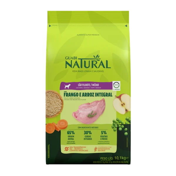 GUABI NATURAL- Perro Cachorro - Raza Mediana - Pollo y Arroz