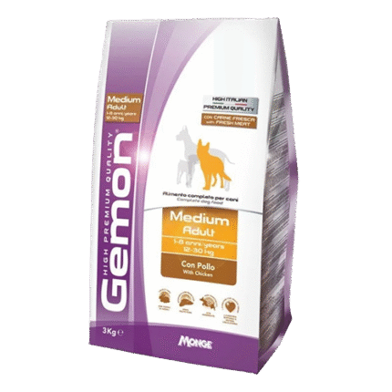 GEMON - Perro Adulto - Raza Mediana / Medium - Pollo